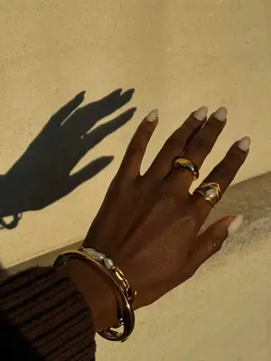 Astrid & Miyu Moon Talisman Charm in gold