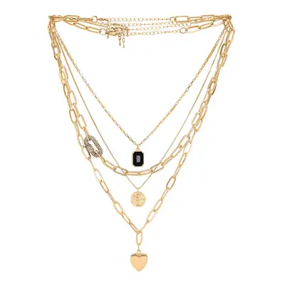 Amber Sceats Layered Pendant Necklace in gold