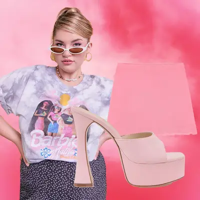 Barbie T-shirt outfit collage