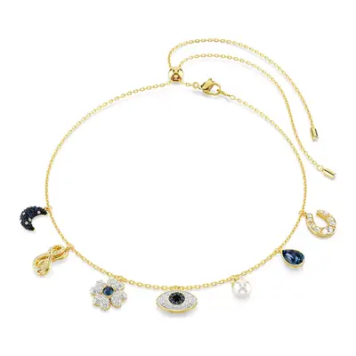 Swarovski Symbolica Choker with moon, infinity, clover, evil eye, and horseshoe charms