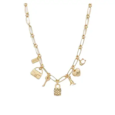 Coach Iconic Charm Chain Necklace in gold
