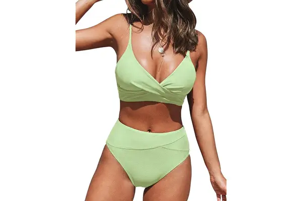CUPSHE Tea Green Bikini Set
