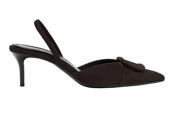 Zara Buckle Slingback Heels