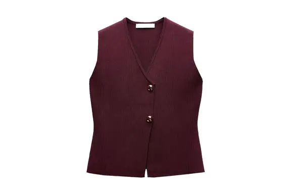 Zara Buttoned Knit Blouse