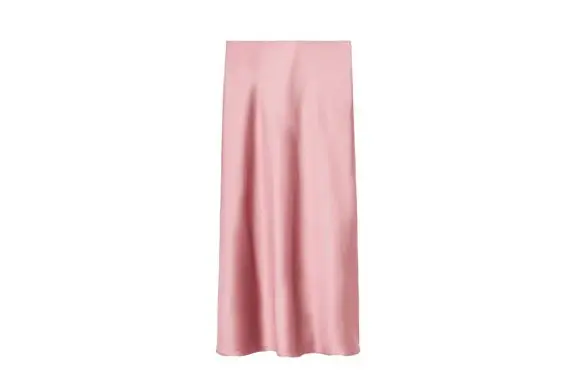 Zara Satin Effect Midi Skirt