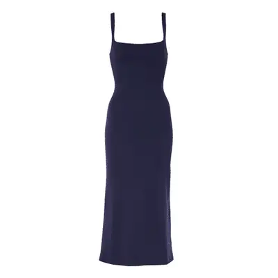 Staud Paityn Midi Dress in navy