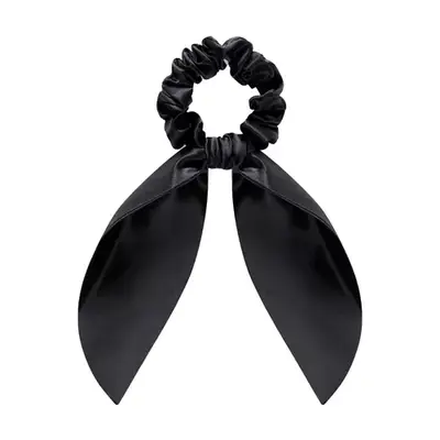 Two Bees London Black Silk Bunny Scrunch