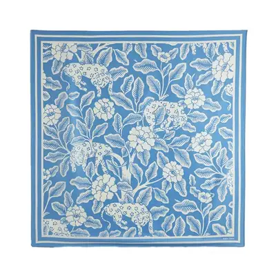 & Other Stories Leopard Square Scarf in blue