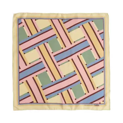 Lost Pattern x Leatherology Silk Square Scarf in pastel multi