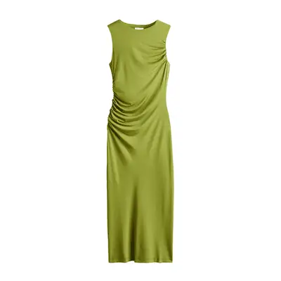 H&M Draped Jersey Dress in olive green