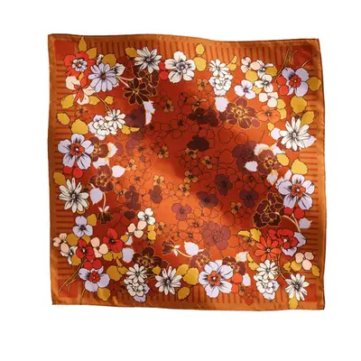 Vera Bradley Square Silk Scarf in clay floral