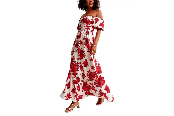 Abercrombie Fitch Emerson Off-The-Shoulder Maxi Dress