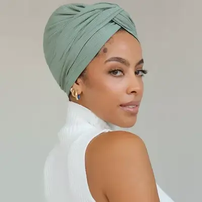The Wrap Life Ribbed Satin Lined Turban