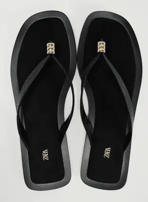 A photo of sandals from Zara.