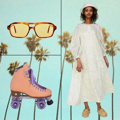 Impala Samira Quad Skate in dusty blue