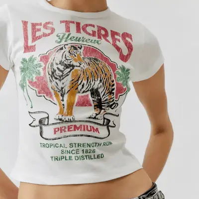 Urban Outfitters Le Tigres Baby Tee