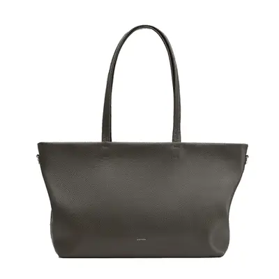 Cuyana Small Easy Zipper Tote in dark olive green