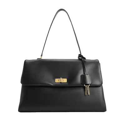 Charles & Keith Kerry Top Handle Satchel Bag in black