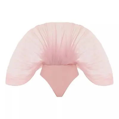 pink organza bodysuit