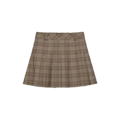 mini brown plaid skirt