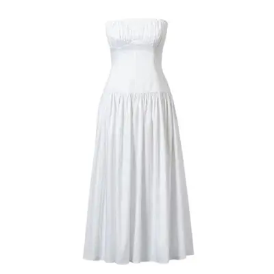 Tove Lauren Dress in white strapless
