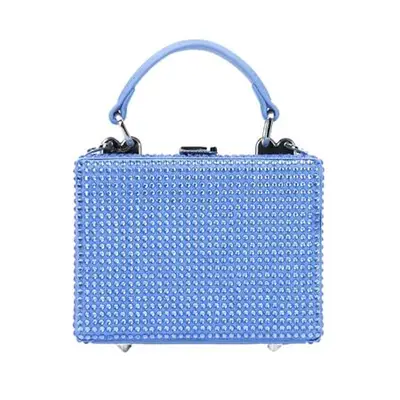 Brandon Blackwood Mini Kendrick Trunk in periwinkle with studs