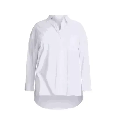 oversized white button down shirt