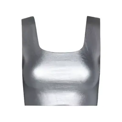 silver crop top