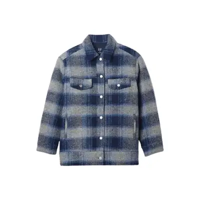 Blue plaid Gap shirt jacket