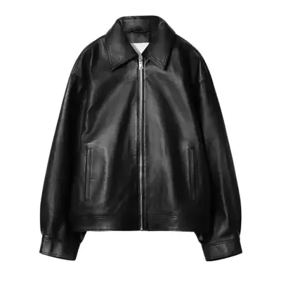 Black leather jacket