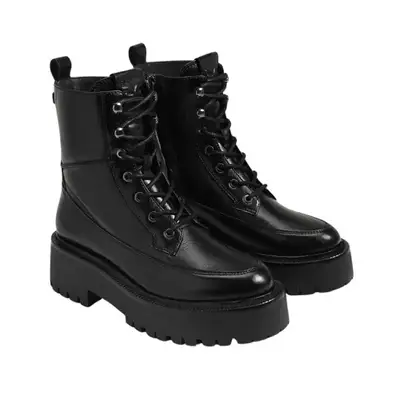 Black combat boots
