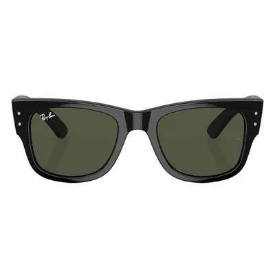 Ray-Ban Mega Wayfarer sunglasses in black with dark green lenses