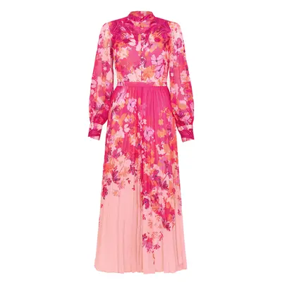 Monsoon London Floryn Floral Shirt Dress in pink