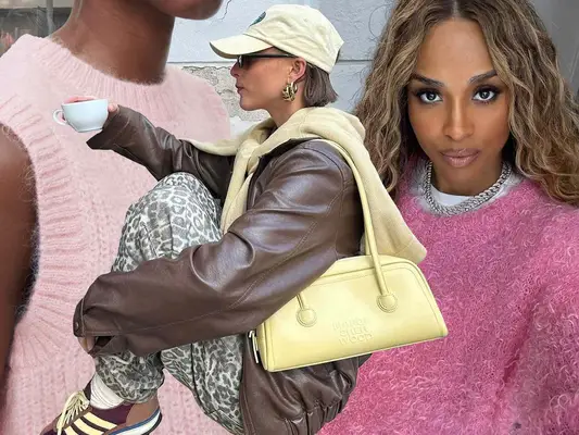 Hailey Bieber Yellow Bag, Ciara Wearing Pink Sweater