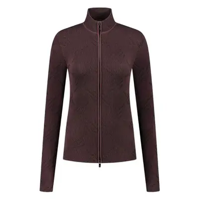 zip-up cardigan with long sleeves