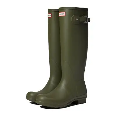 tall olive green Hunter boots