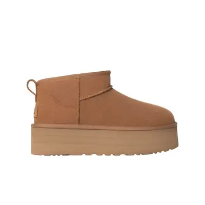 platform mini Uggs in chestnut brown