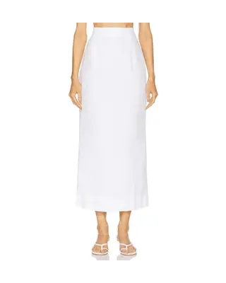 white linen skirt
