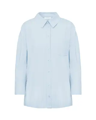 blue button down shirt