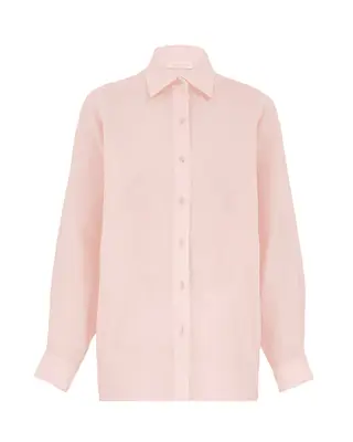 pink button down shirt