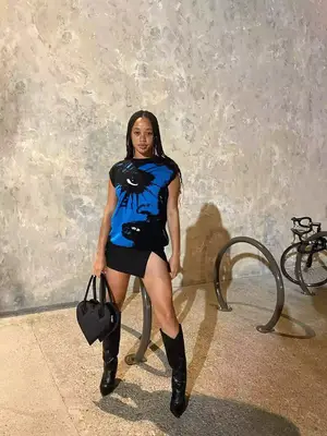 Wilsons x Telfar Straight Leg Leather Pant in black