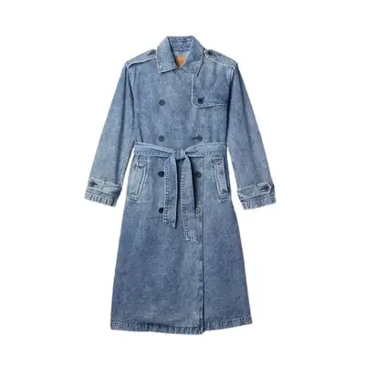 Gap denim longline trench coat