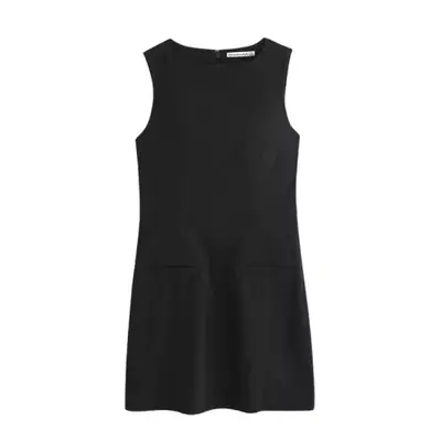 black mini dress from Abercrombie