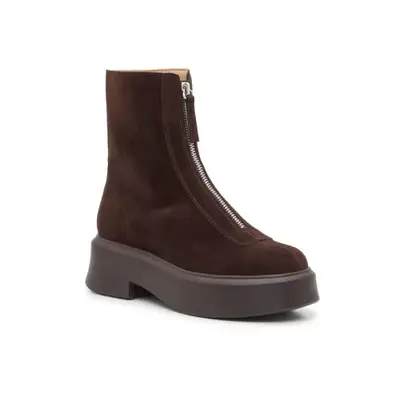 brown platform bootie