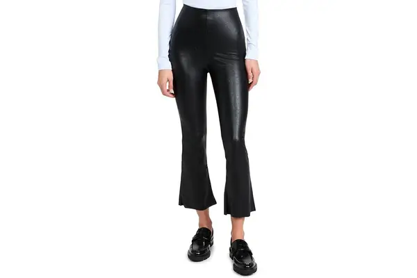 Amazon Commando Faux Leather Crop Flare Legging