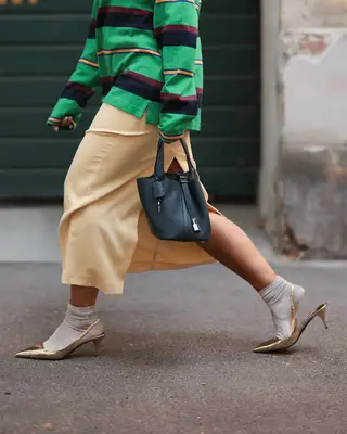 Madewell The Greta Ballet Flat Mule in spiced olive