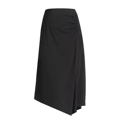 Long black Eloquii skirt with oblong asymmetrical hemline