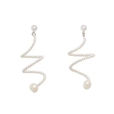 pearl cascading drop earrings