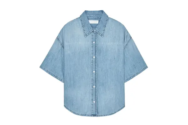 Zara TRF Crop Denim Shirt