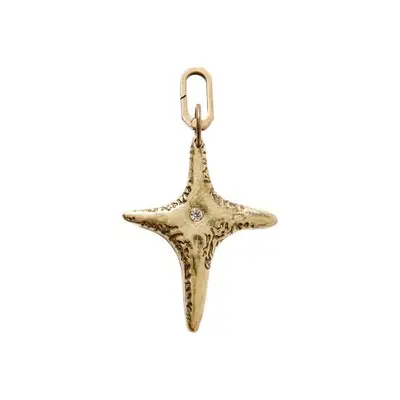 Free People Cross Bag Charm in gold